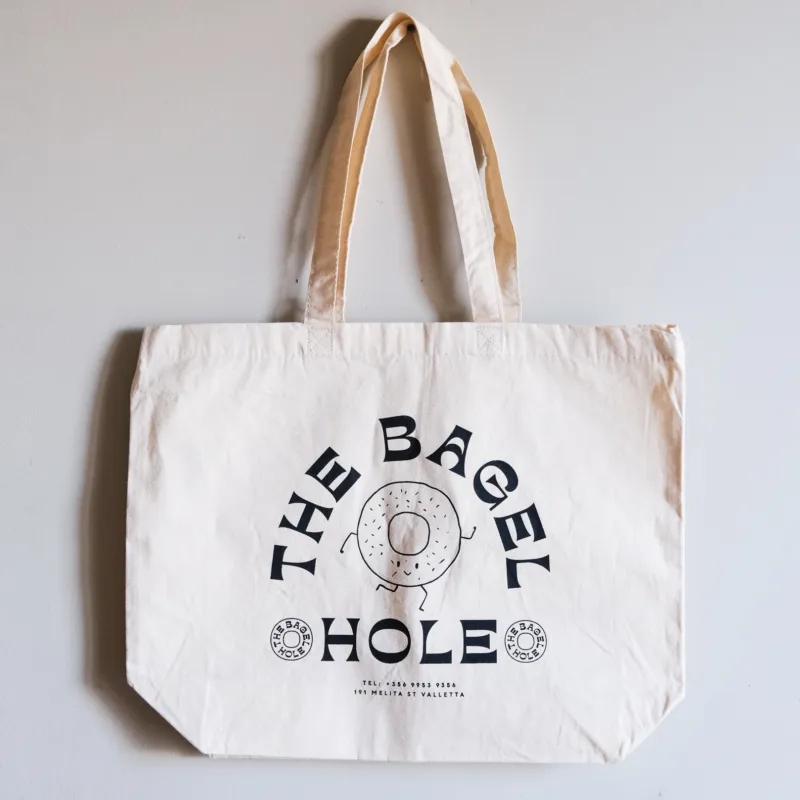 The Bagel Hole - Natural Tote